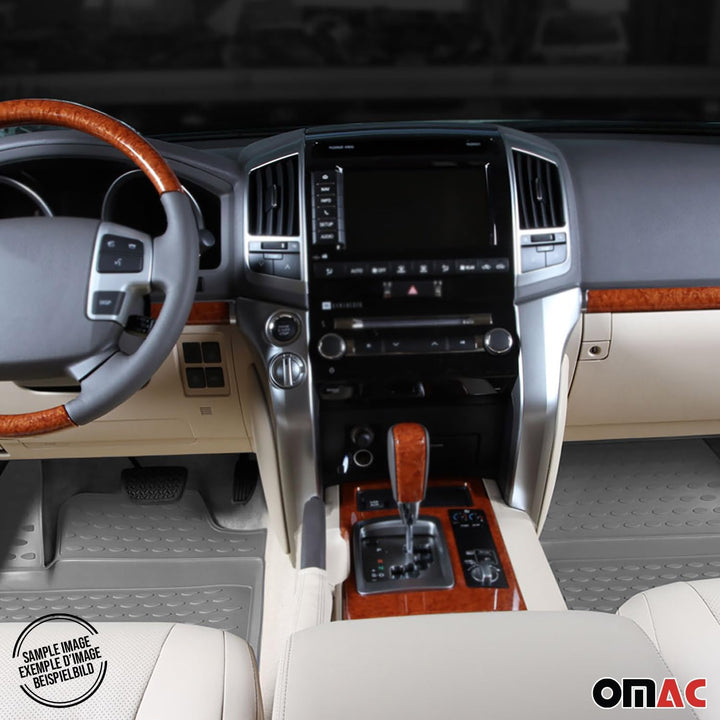 OMAC Gummimatten Fussmatten kompatibel mit VW Touareg 2002-2010 TPE Automatten Grau 4X Fussmatten /