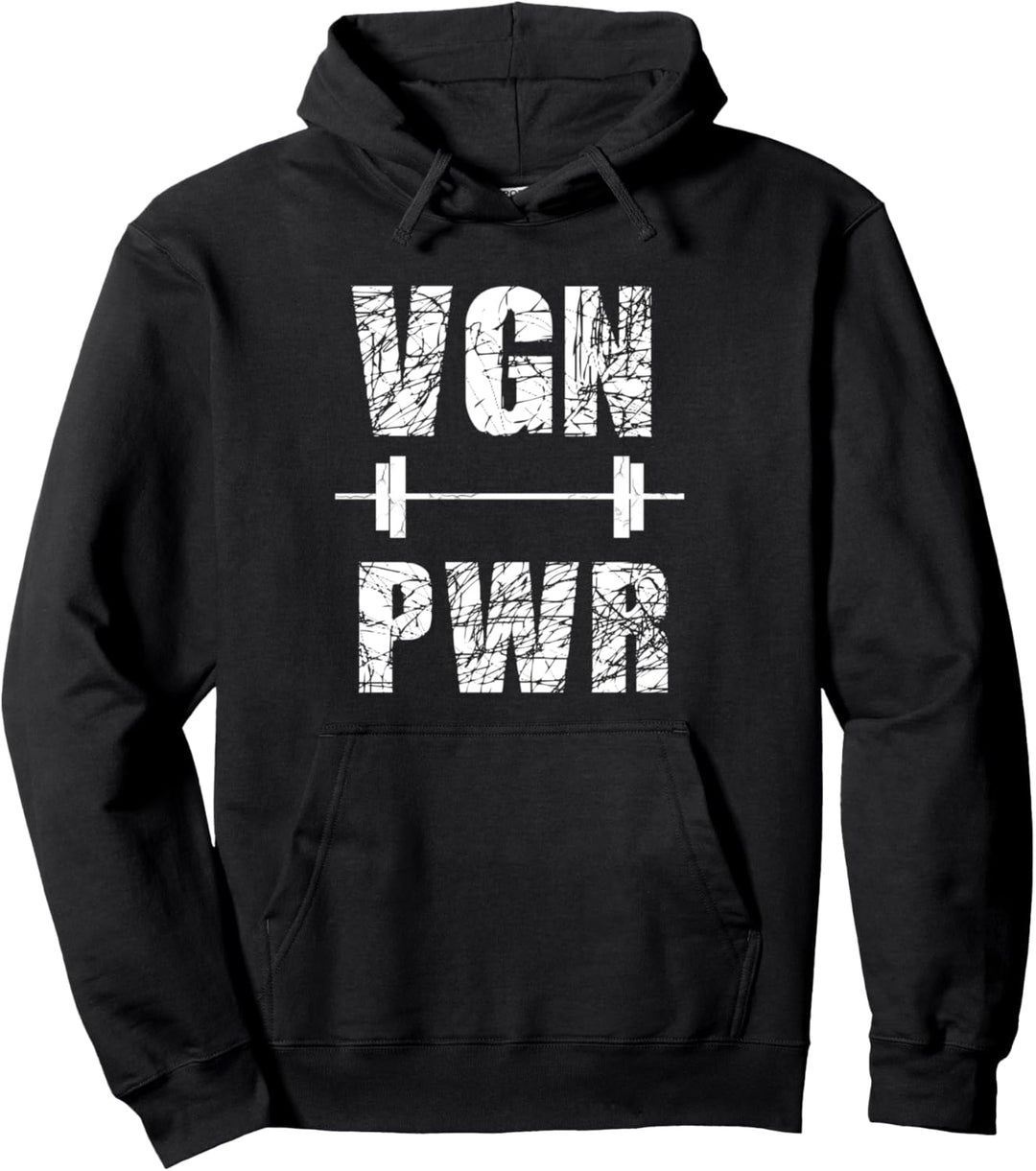 Vegan Sport Power Design Für Vegane Fitness Pullover Hoodie