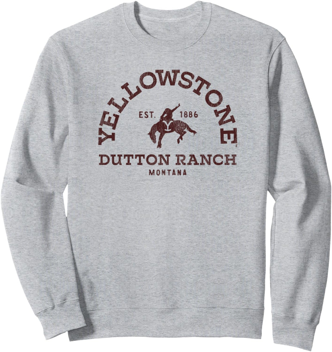 Yellowstone Dutton Ranch Montana Distressed Horse Riding Sweatshirt