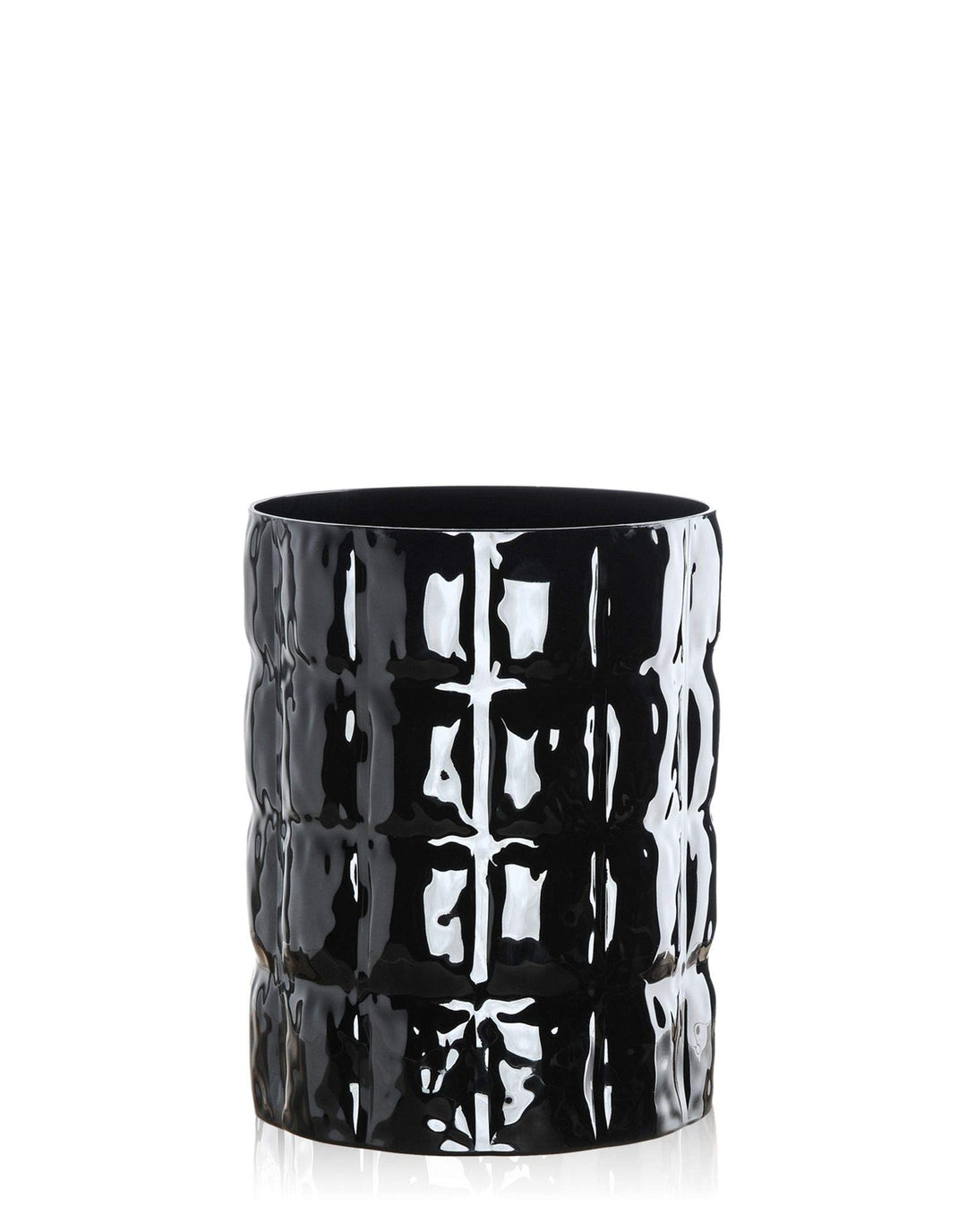 Kartell 1225E6 Vase Matelasse, 30 x 23 cm, glänzend schwarz, Schwarz
