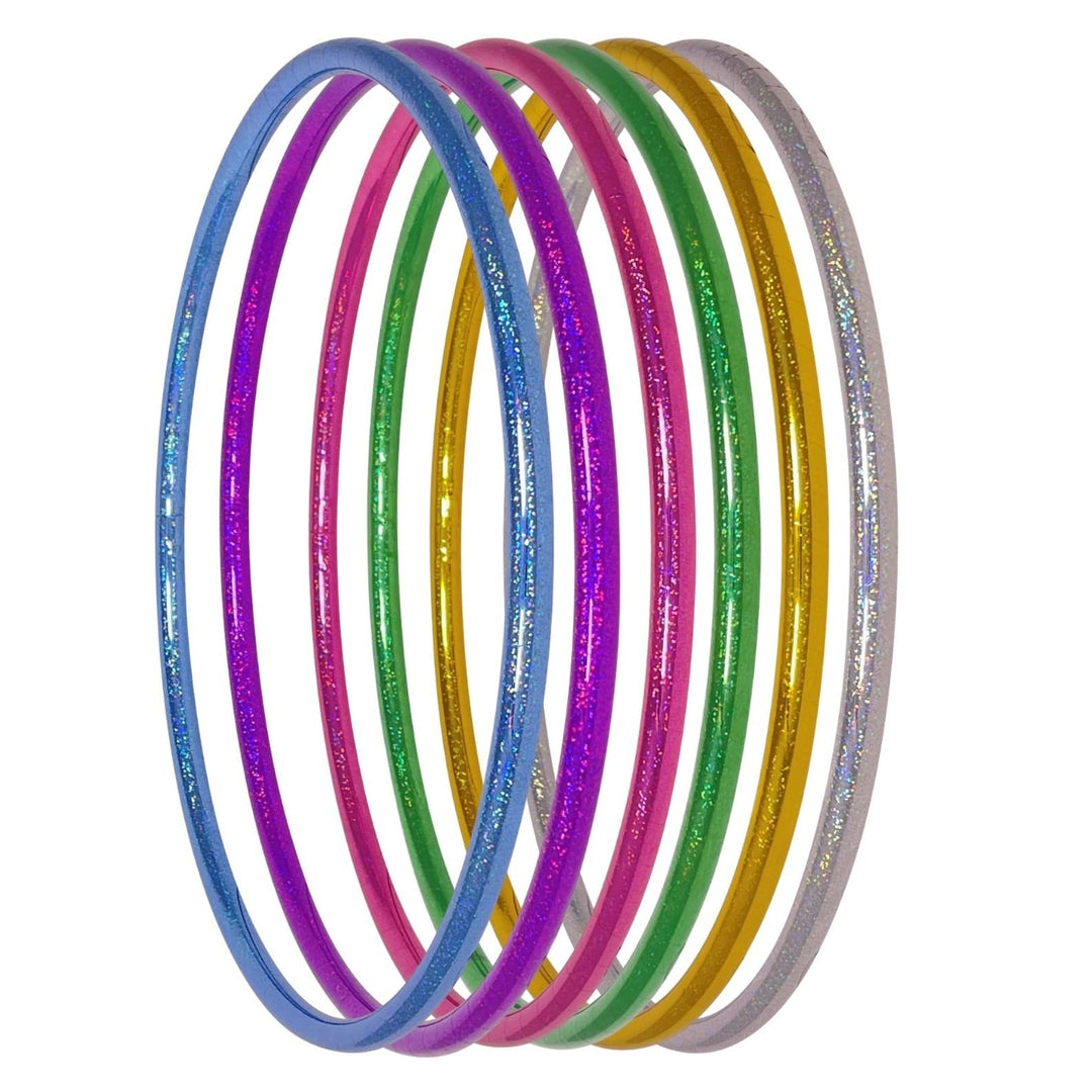 hoopomania Kinder Hula Hoop, Glitter Farben, Ø60/70/80cm Ø80cm Gelb, Ø80cm Gelb