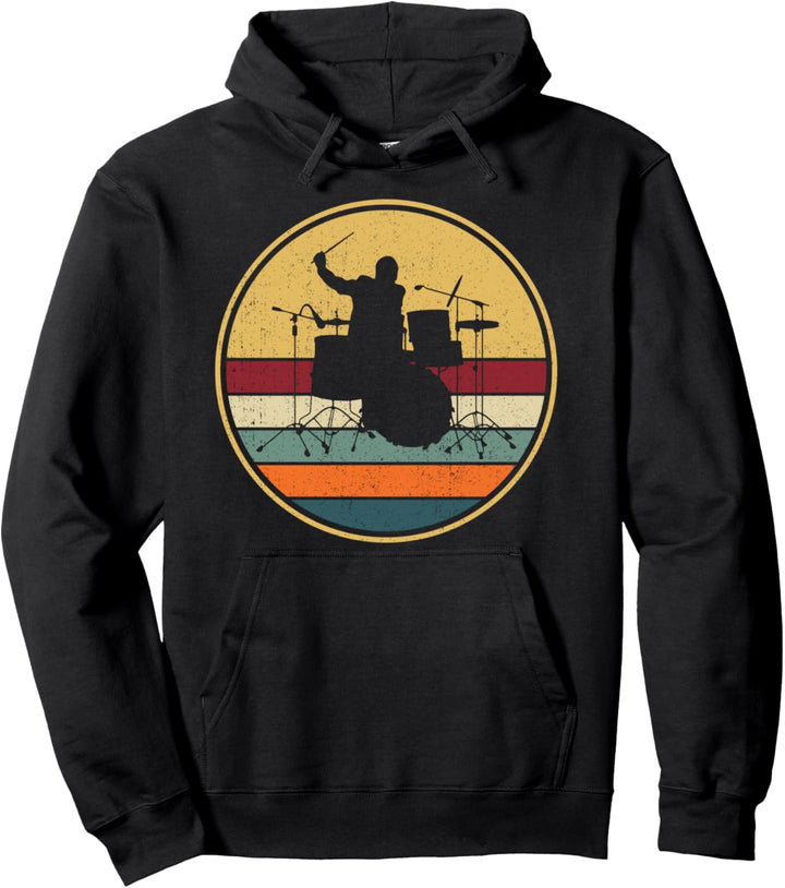 Retro Schlagzeug Geschenk I Drummer Schlagzeuger Pullover Hoodie