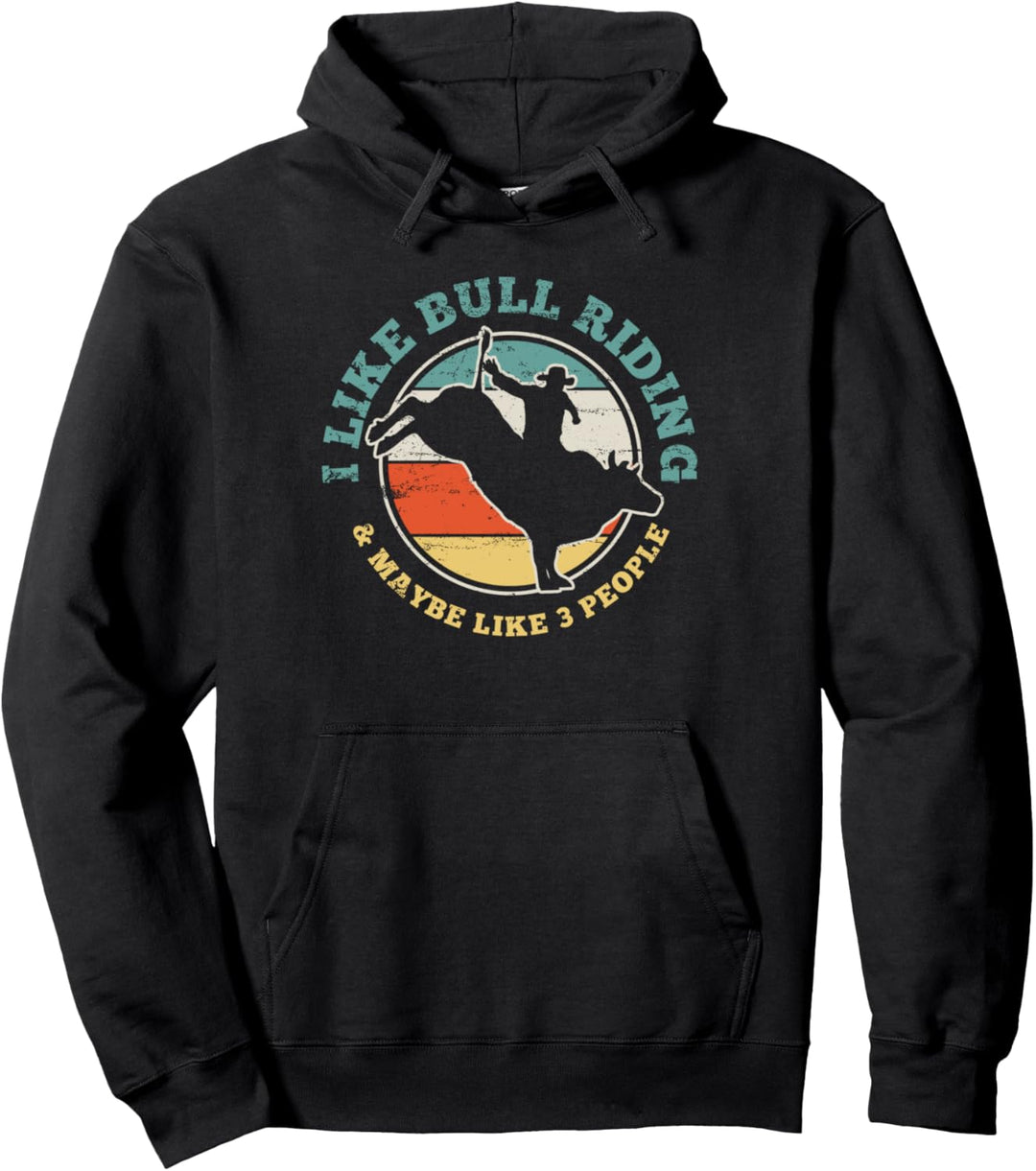 Bull Riding Vintage Pullover Hoodie