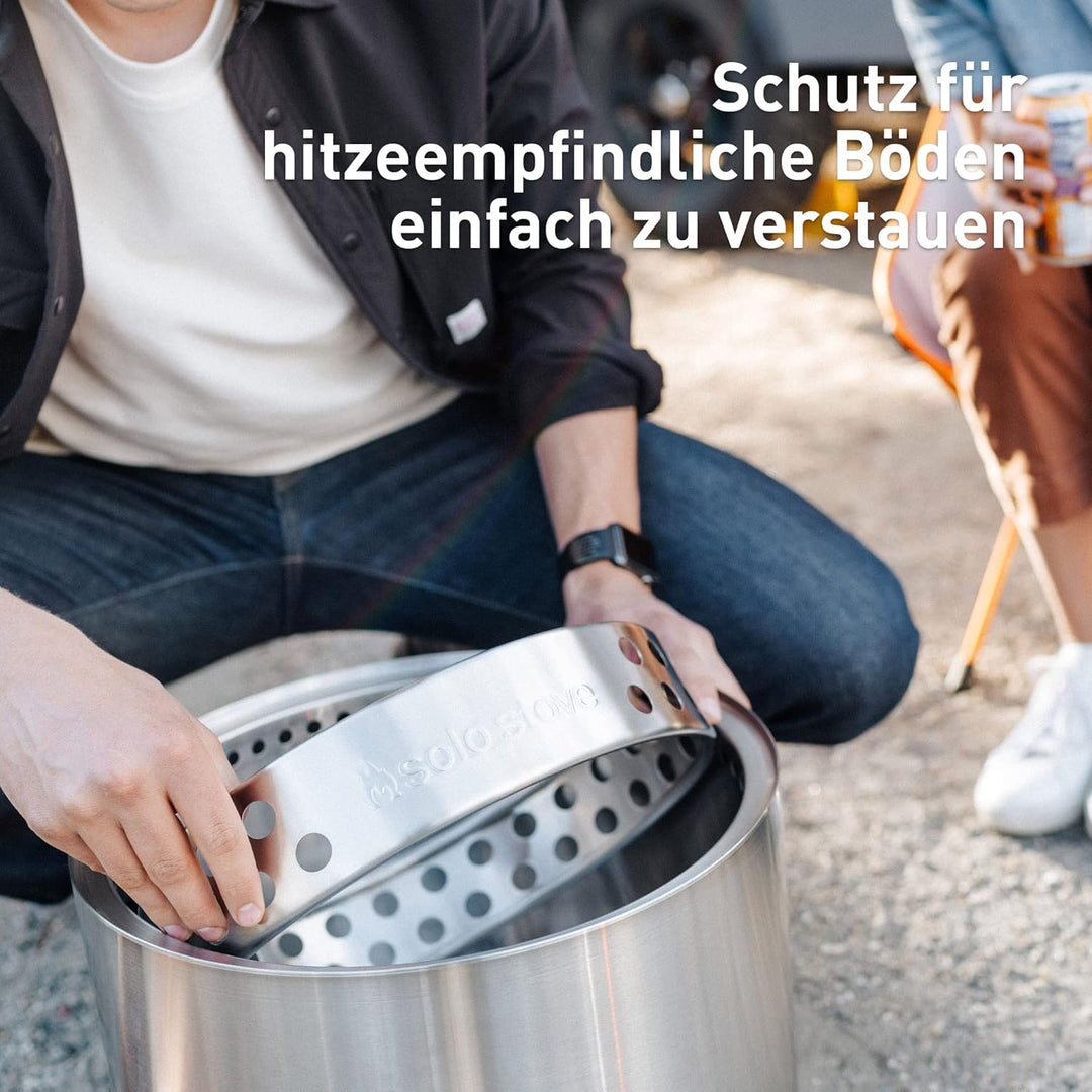 Solo Stove Feuerschale Ranger 2.0 mit Standfuss | Feuerstelle zur Raucharmen Holzverbrennung, Heraus
