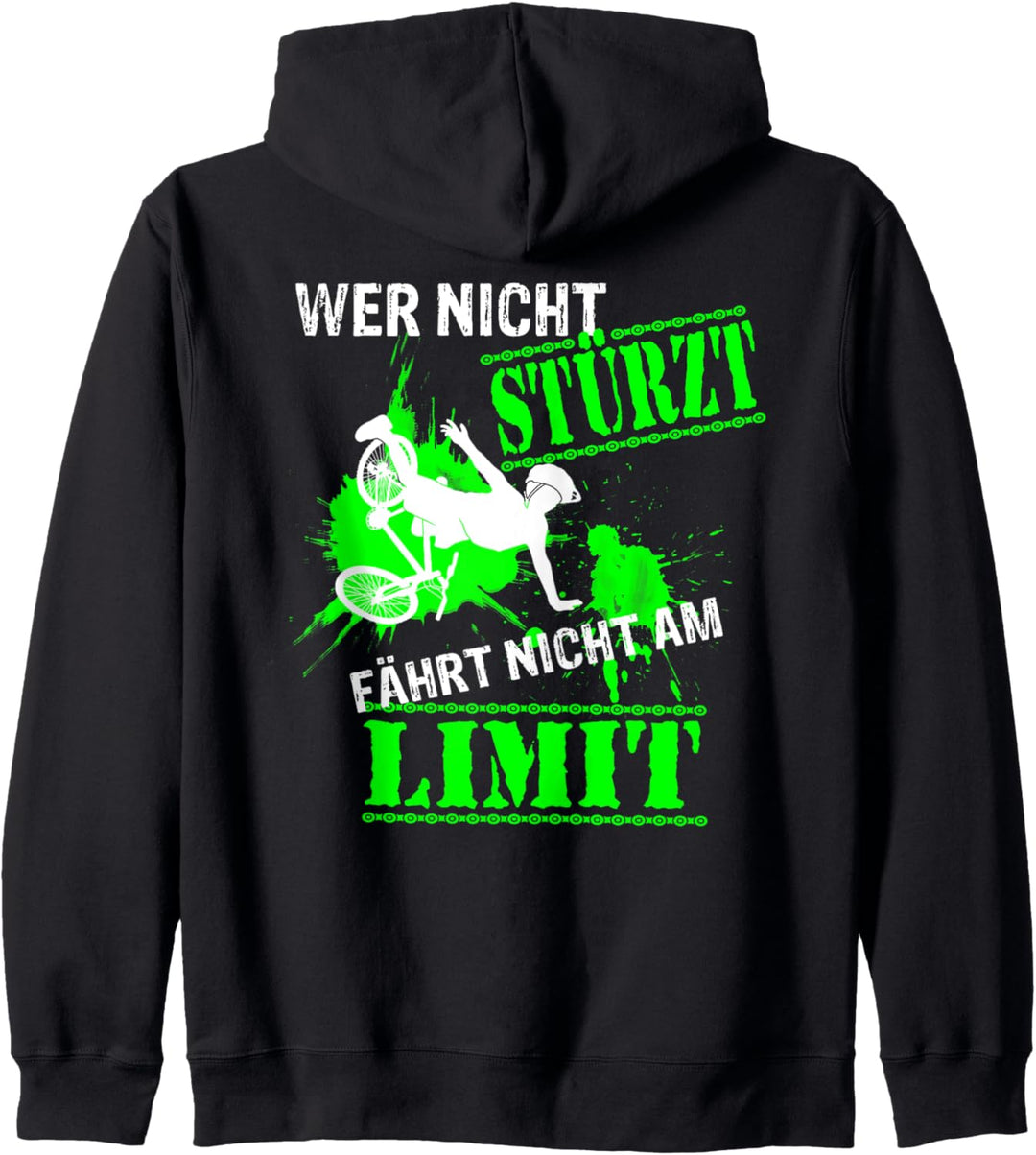 Wer nicht Stürzt Downhill MTB Mountain bike BMX Outfit Biker Kapuzenjacke