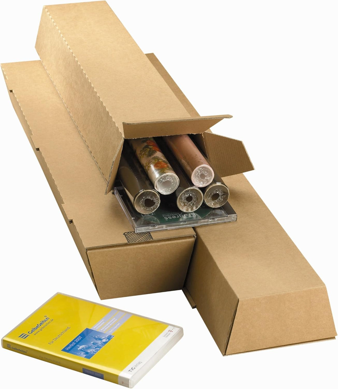 progressPACK Trapez-Versandverpackung Premium Extra PP T05.02 aus doppelter Wellpappe, DIN A2, 430 x