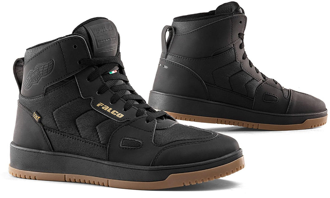 Falco Harlem Motorrad Schuhe, schwarz, 45 Schwarz 45 EU, Schwarz 45 EU