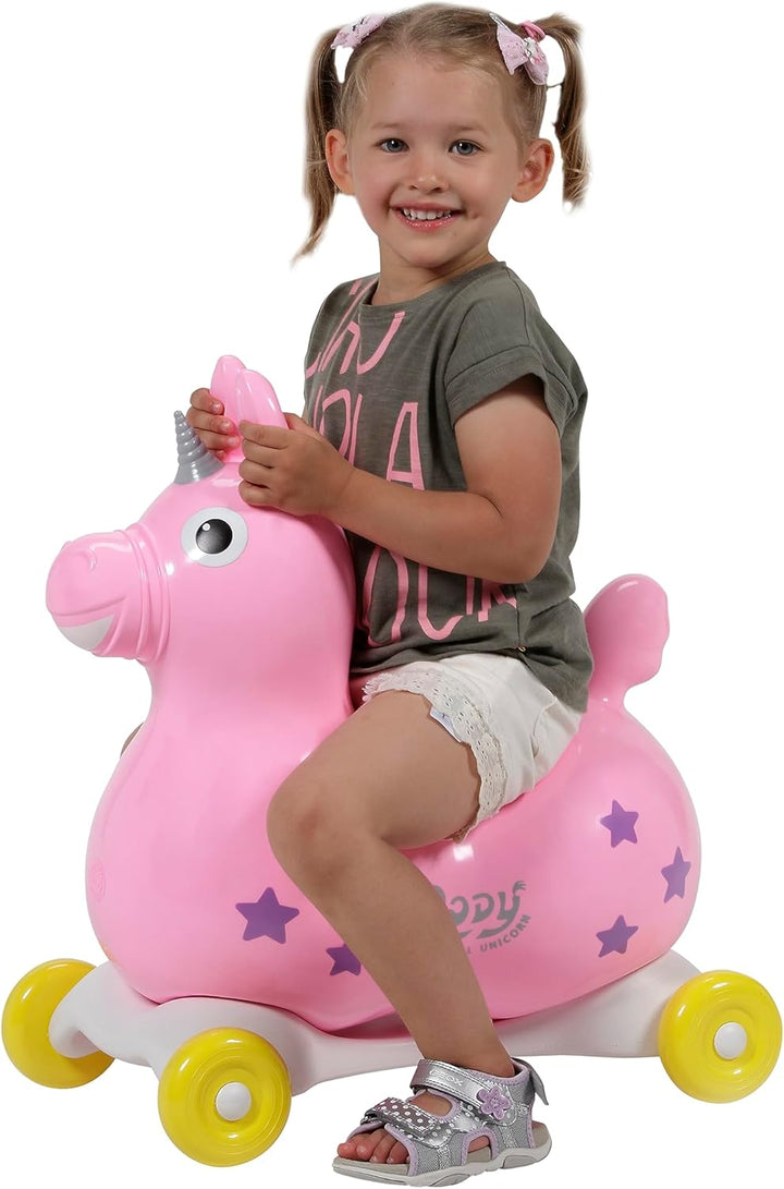 GYMNIC Animal Magic Springer, Einhorn, Pinky, für Kinder – Gleichgewichts- und Koordinationstraining