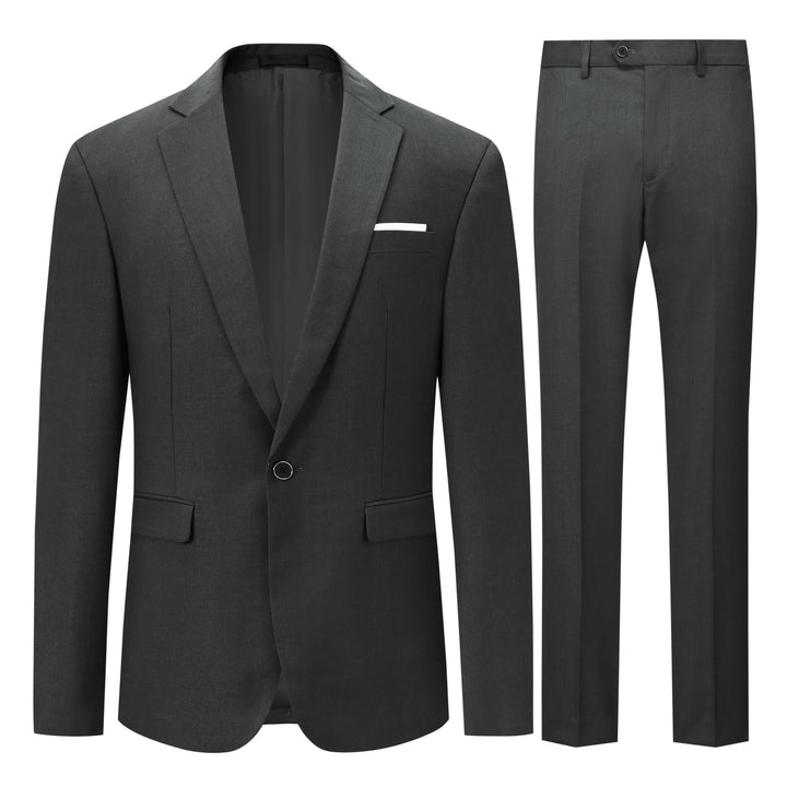 Allthemen Anzug Herren Anzüge Slim Fit 2 Teilig Business Herrenanzug Sakko Hose XXL Grau, XXL Grau