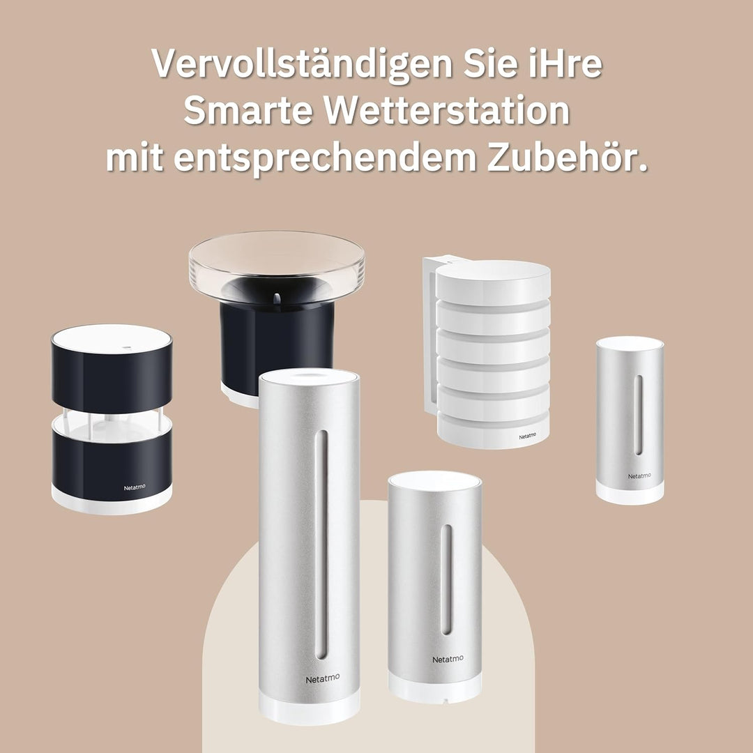 Netatmo Smarte Wetterstation mit Wandhalterung - WLAN & - Funktionelles Schutzgehäuse Für Die Smarte