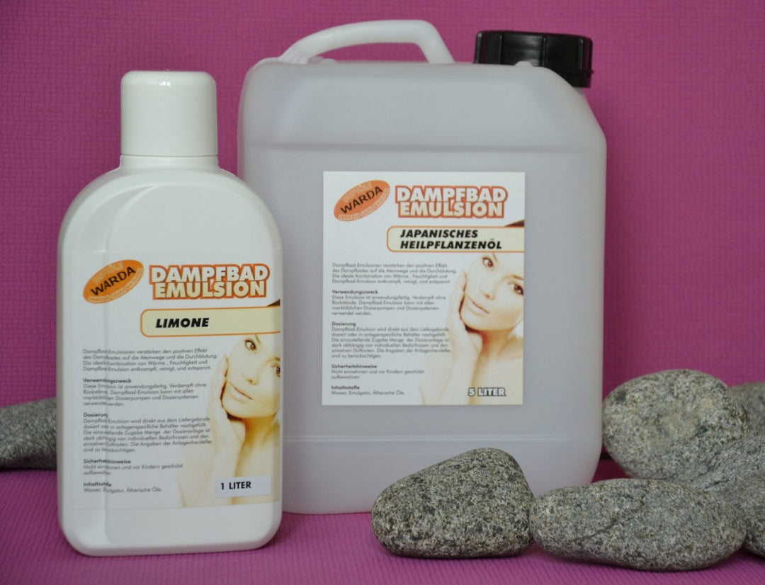 Warda Dampfbademulsion Lemongras anwendungsfertig, 1 Liter Flasche, Dampfbadduft, Dampfbad, Emulsion