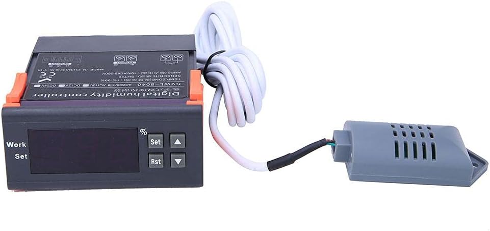 DEWIN Luftfeuchtigkeitsregler, 220V Digitaler Luftfeuchtigkeitsregler Messbereich 1% -99% RH Typ HM