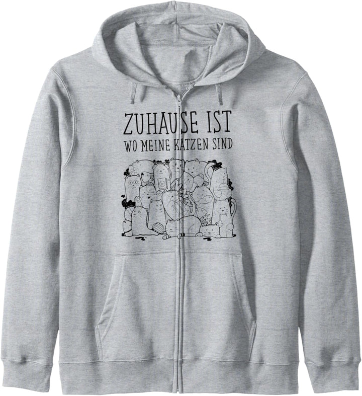 Zuhause Ist Wo Meine Katzen Sind - Cat Katze Kapuzenjacke