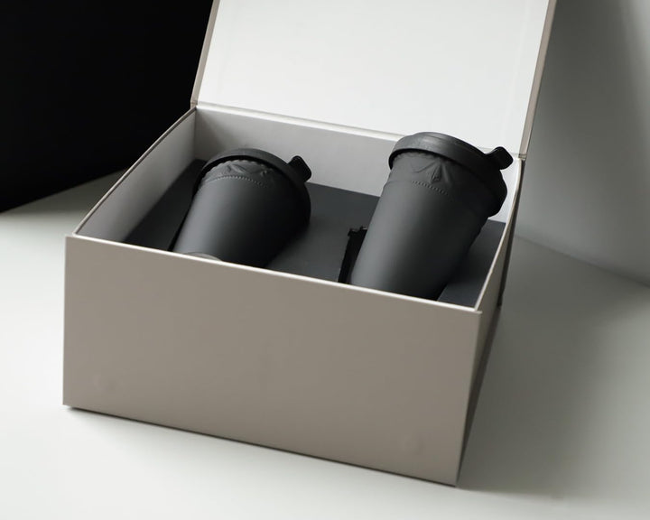 KPM Berlin Kurland To-Go Becher Duo-Set 2tlg., Porzellan, Kaffeebecher, Teebecher, handmade, schwarz