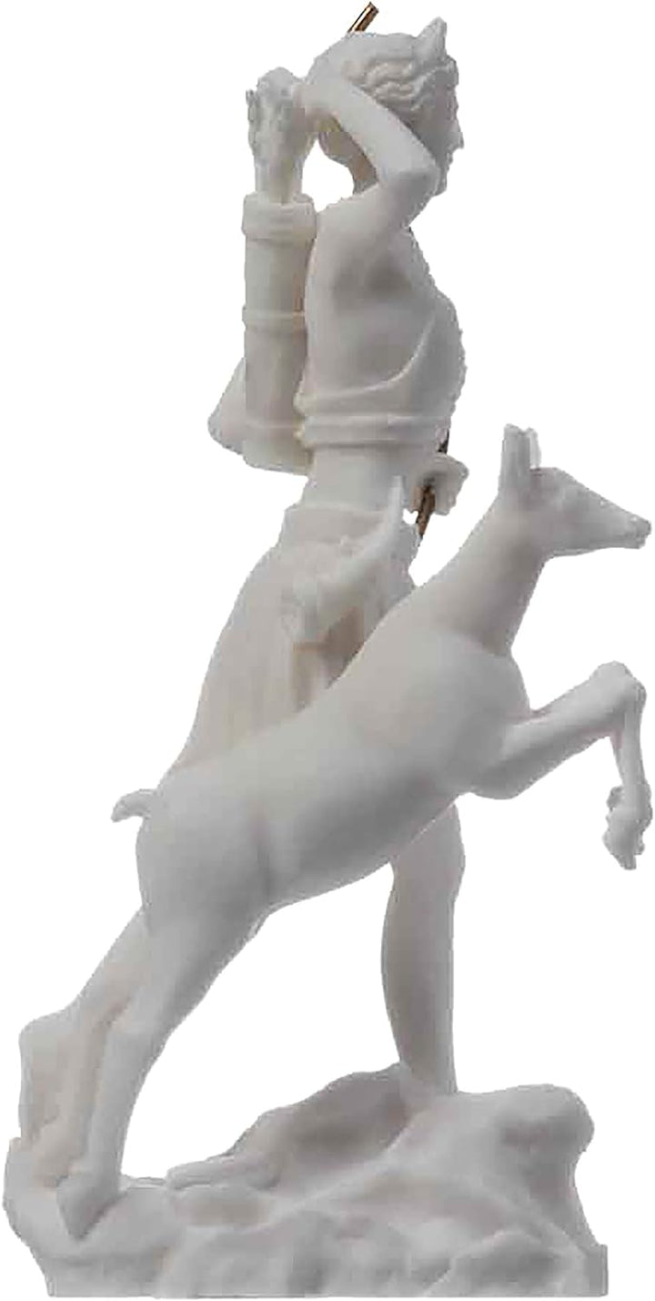 Göttin Artemis Diana Griechische Statue Natur Mond Alabaster 17 cm