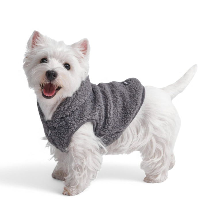 Spark Paws Dog Sherpa - Premium Quality, Suitable for All Breeds - Grey - M M Grey, M Grey