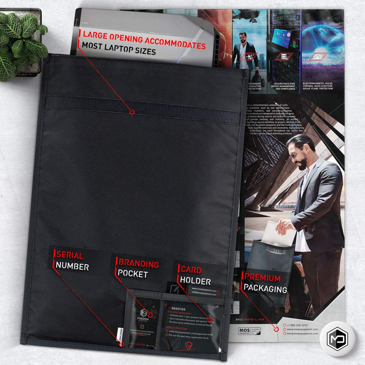 Mission Darkness Faraday-Tasche ohne Fenster für Laptops // Geräteabschirmung für Strafverfolgung un