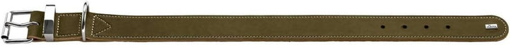HUNTER AALBORG SPECIAL Hundehalsband, Leder, strapazierfähig, komfortabel, 45 (S), oliv oliv 45 (S),