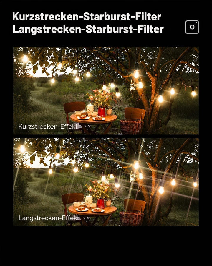 K&F CONCEPT 67mm Kurzstrahl-Sternfilter mit 4 Punkten HD Glas Special Kamera-Effektfilter Filter (Na