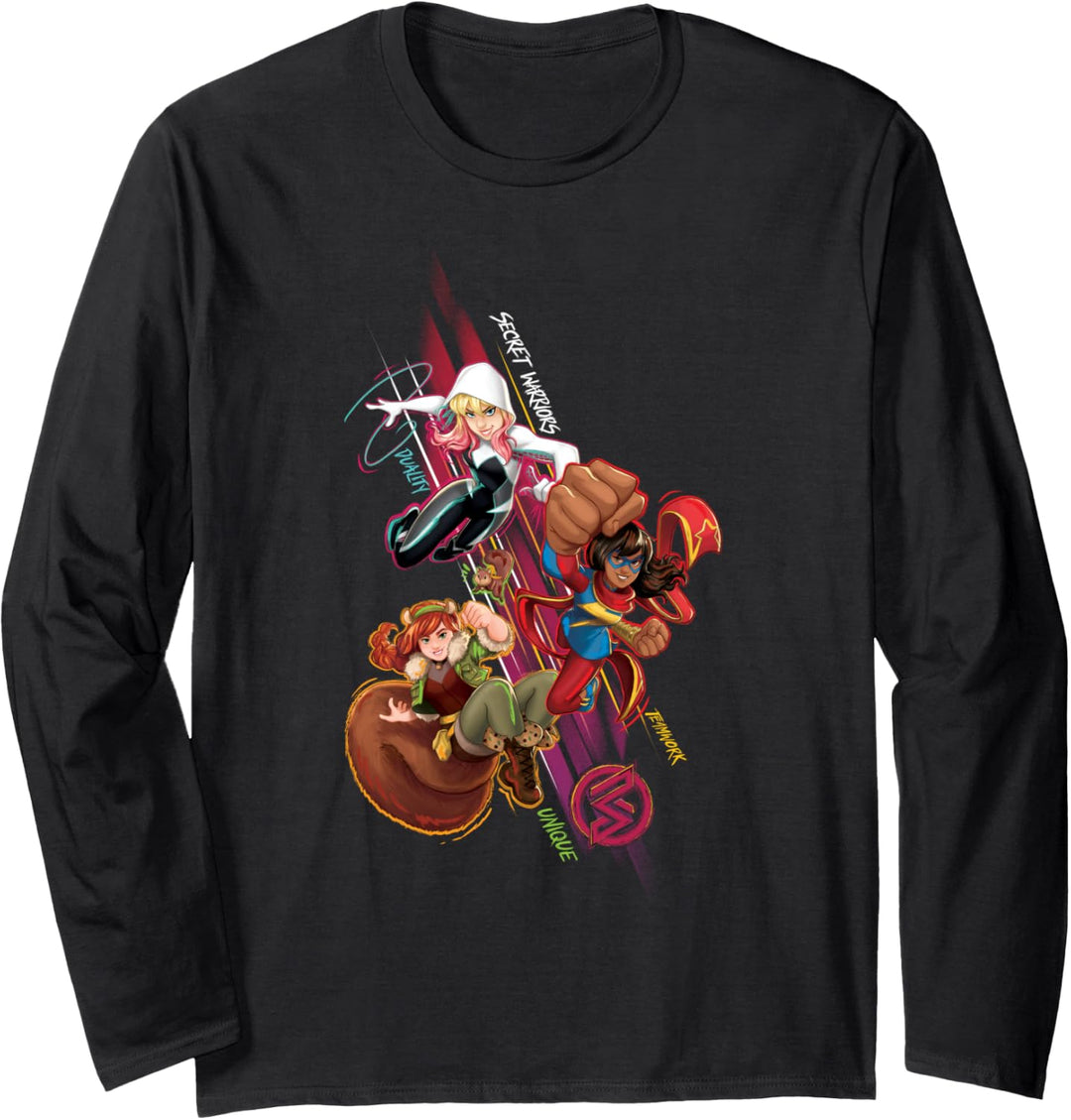 Marvel Secret Warriors Group Action Shot Langarmshirt