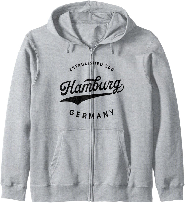 Classic Retro Vintage Hamburg Germany 500 Novelty Souvenir Kapuzenjacke