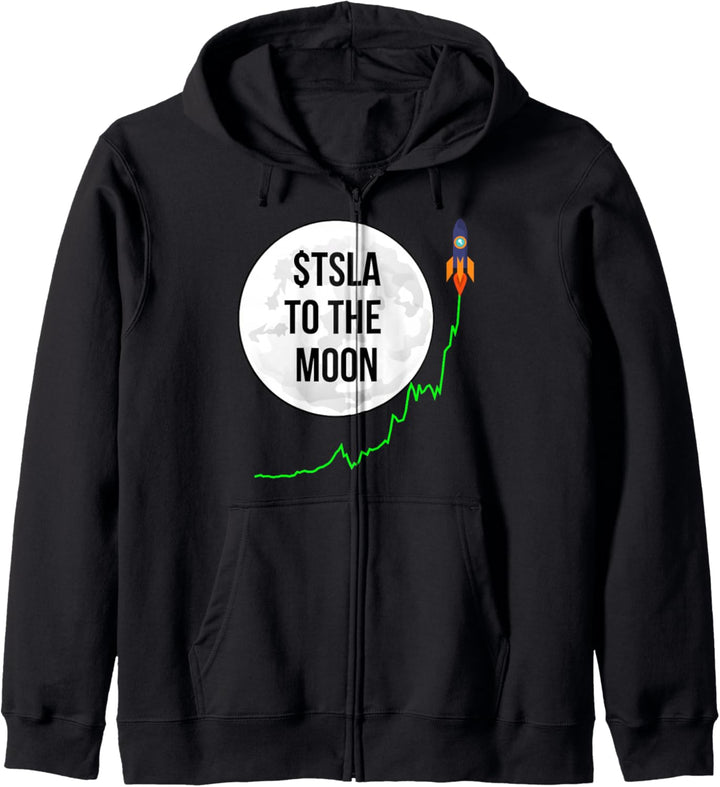 TSLA To The Moon Teslanaire Tslanaire Trade Stocks Kapuzenjacke