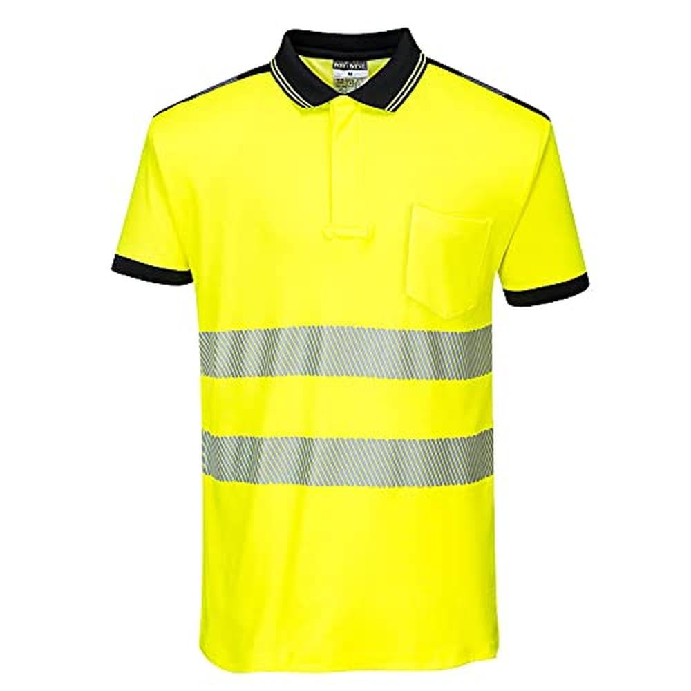 PW3 Polo Manica Corta Hi-Vis L Gelb, L Gelb