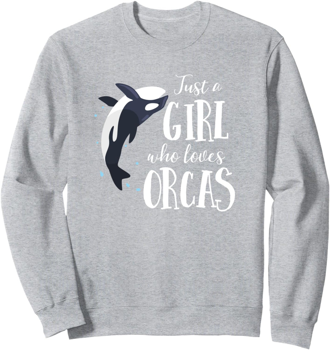 Nur ein Mädchen, das Orcas Cute Whale liebt Sweatshirt