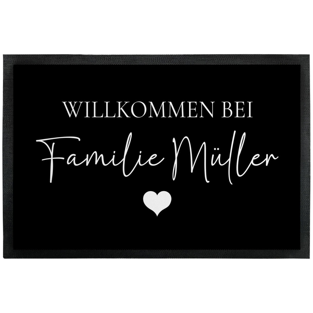True Statements Deko-Fussmatte „Willkommen bei“ - personalisiert mit Familien-Namen oder Wunschtext