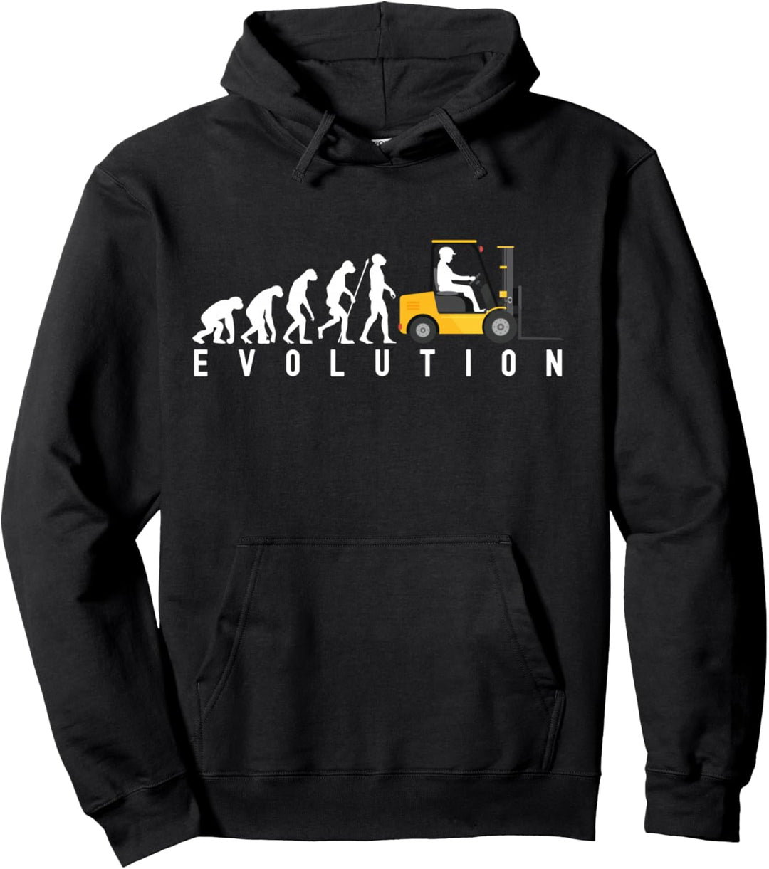 Staplerfahrer Evolution Lagerist lustiger Spruch Geschenk Pullover Hoodie