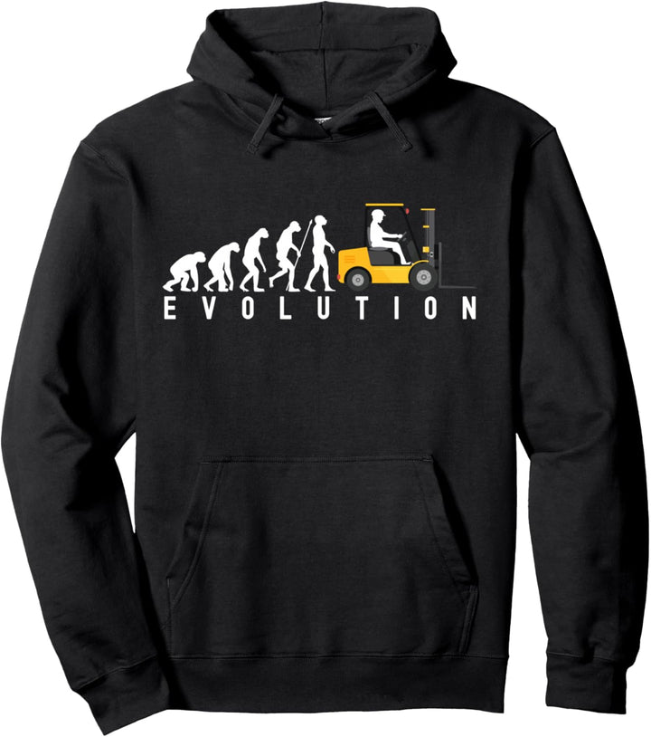 Staplerfahrer Evolution Lagerist lustiger Spruch Geschenk Pullover Hoodie