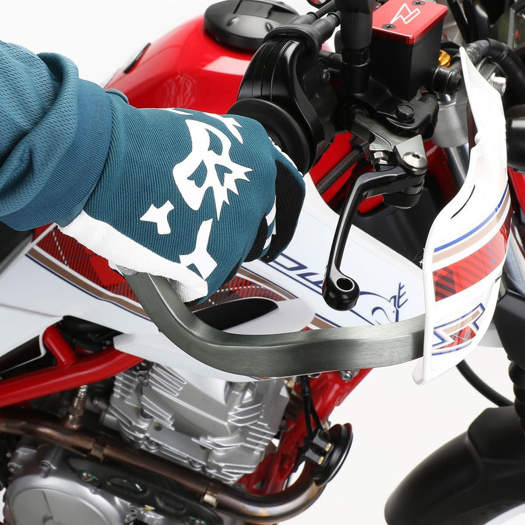 Zeta Racing Armor Hand Guard Bended Titanium Color ZE72-0003 light weight durable protection