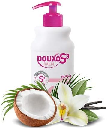 DOUXO S3 Calm Shampoo zur Linderung von Juckreiz für Hunde und Katzen, hypoallergener Duft, für juck