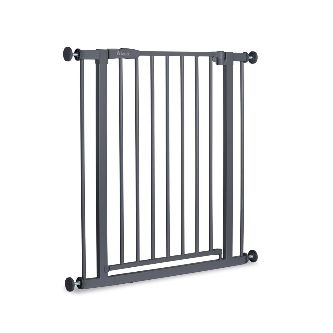 hauck Open N Stop 2, Dunkelgrau – Schutzgitter Treppe und Tür 75–80 cm – Kindersicheres Absperrgitte