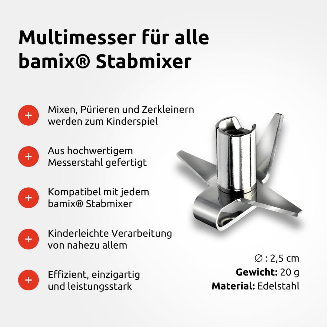 Barmix Schneidmesser MX460.050, silber