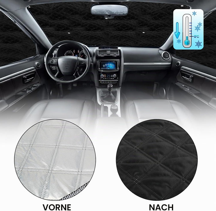 Thermomatte Fahrerhaus Innen Kompatibel mit 2017-2026 Citroen Dispatch, 8PCS LWB Faltbare Sonnenschu