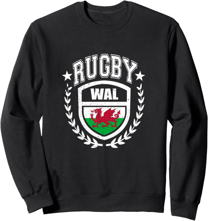 Wales Rugby Ausrüstung walisische Flagge Vintage Sport Sweatshirt
