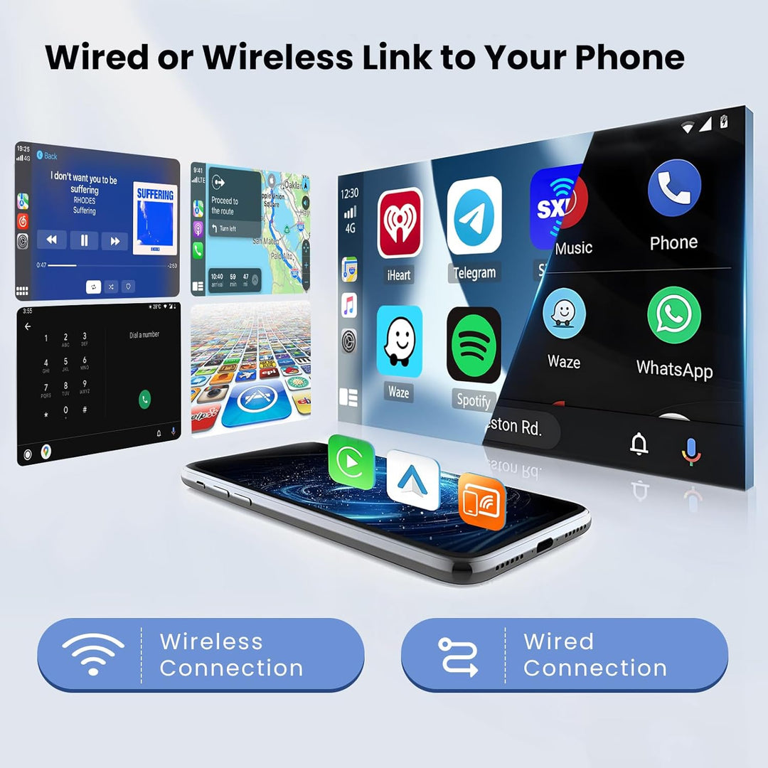 Hikity 2+64G Android 15 Autoradio für Toyota Aygo/Peugeot 107/ Citroen C1 2005-2014 Radio Wireless C