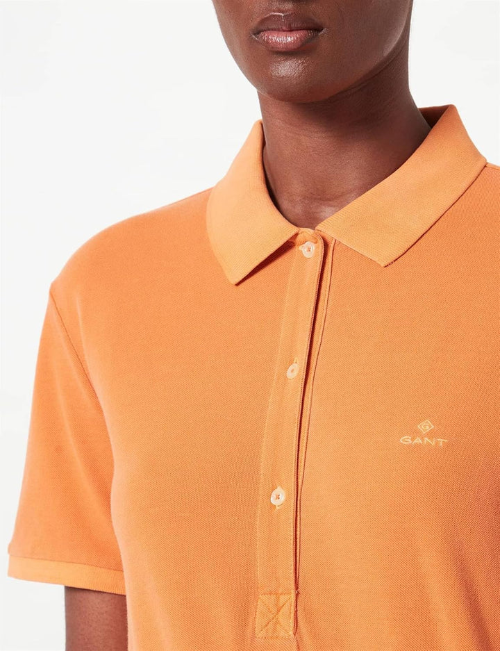 Gant Damen Sunfaded Ss Polo Pique Polohemd XS Sweet Orange, XS Sweet Orange
