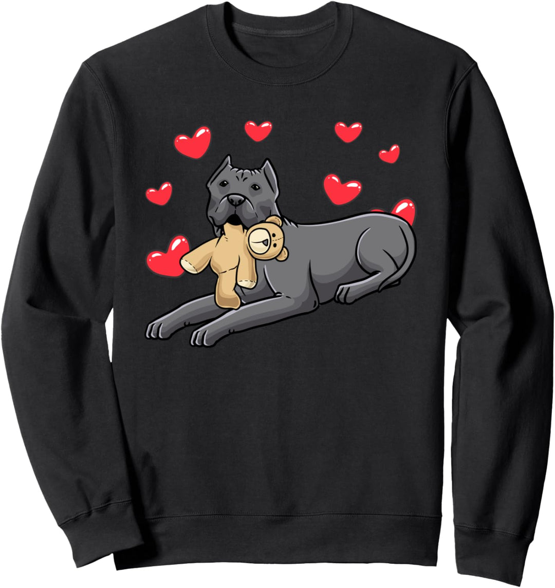 Cane Corso Italiano Hund Mit Kuscheltier Sweatshirt