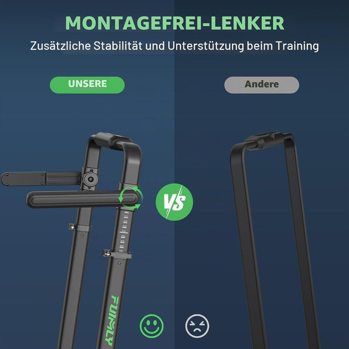 Laufband für Zuhause Klappbar mit Abnehmbarem Tisch, 8 in 1 Laufbander mit Steigung bis 9%, 12KM/H W