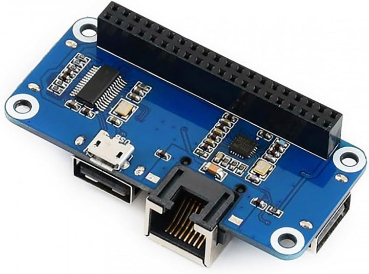 Waveshare Ethernet/USB HUB HAT for Raspberry Pi, 1x RJ45 Ethernet Port Based on RTL8152B Chip, 3X US