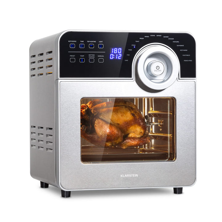 Klarstein AeroVital Cube Chef Heissluftfritteuse - 1700 W Heissluftfriteuse, Airfryer mit Touchscree