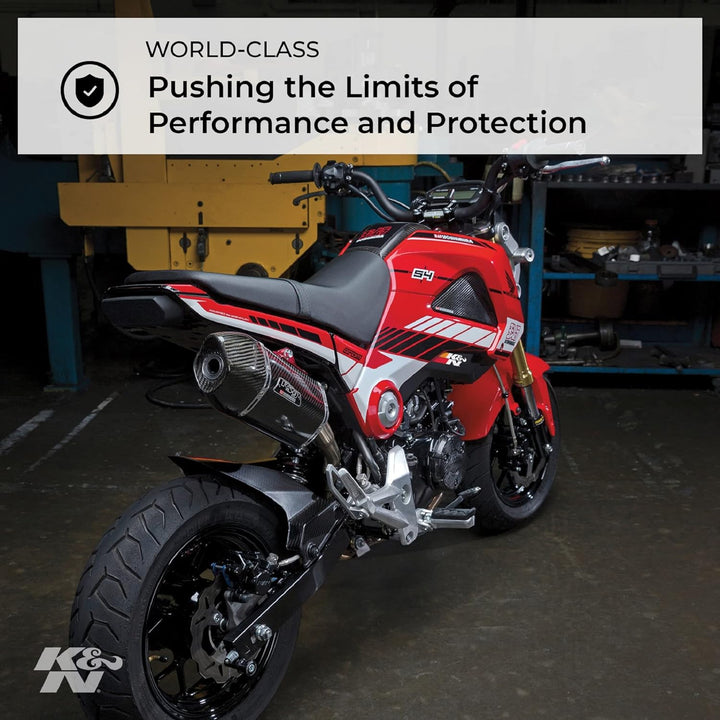 K&N BM-6012 Motorrad Tauschluffilter, Rot