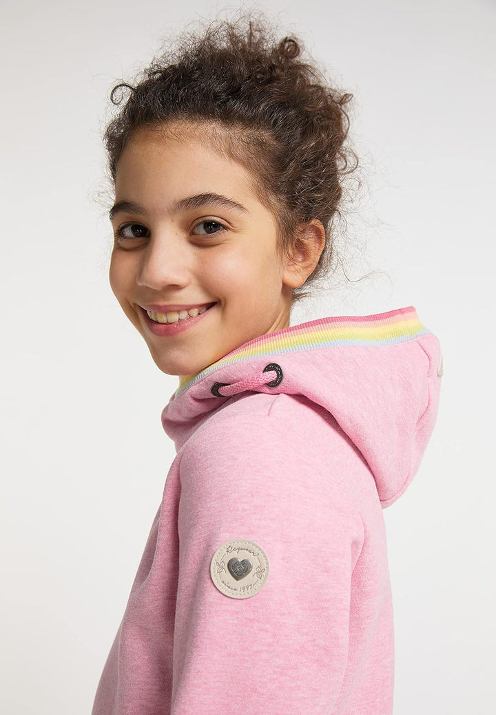 Ragwear Madlenka Mädchen Sweatshirt Sweater Pullover mit Kapuze Kapuzenpullover in sommerlichen Farb