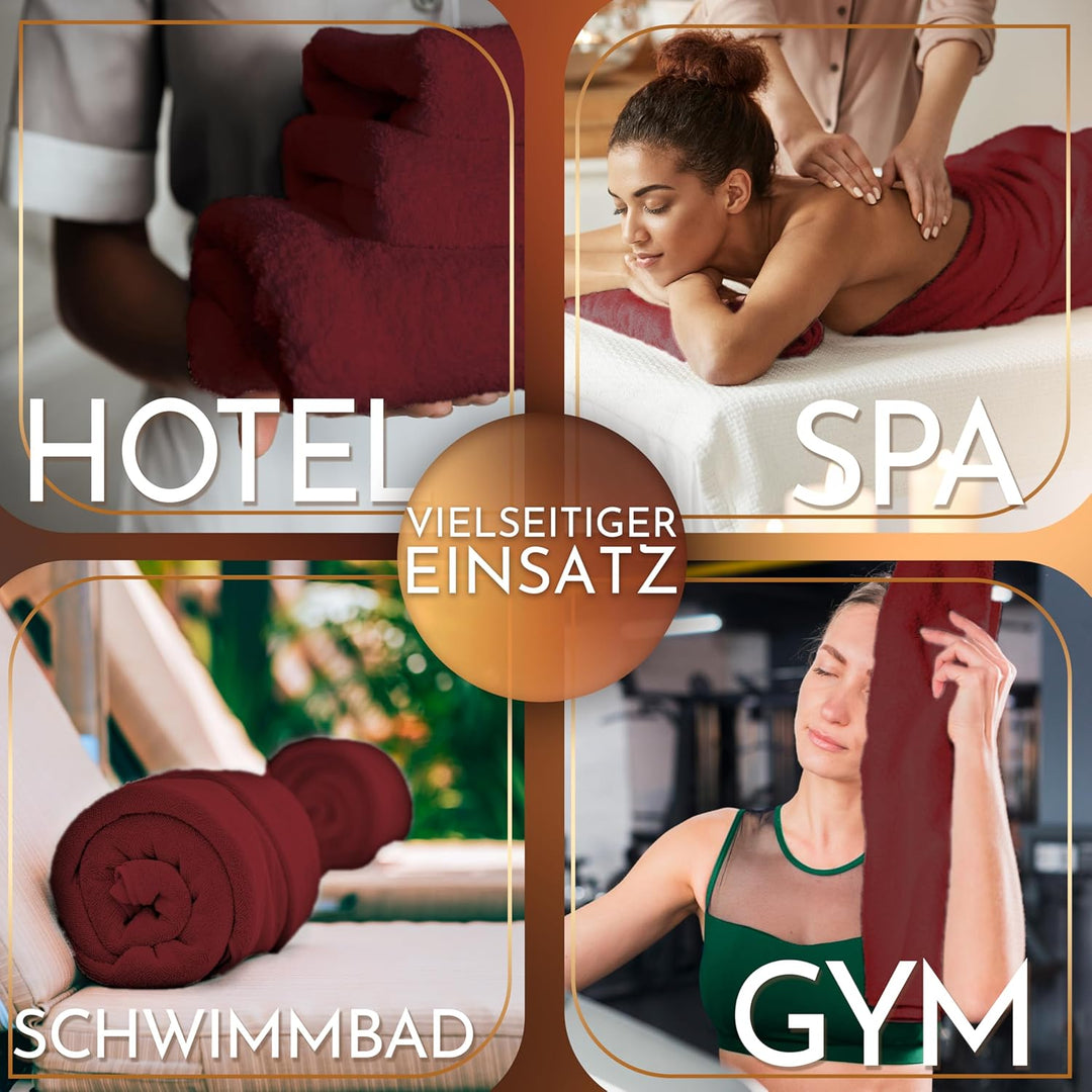 NatureMark 2er Pack SAUNATÜCHER Premium Qualität 80x200cm SAUNATUCH Sauna-Handtuch Doppelpack Farbe:
