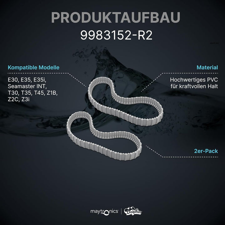 DOLPHIN Teile-Tracks grau (2 Stück) für Nautilus CC und andere, Maytronics-Teilenummer: 9983152-R2