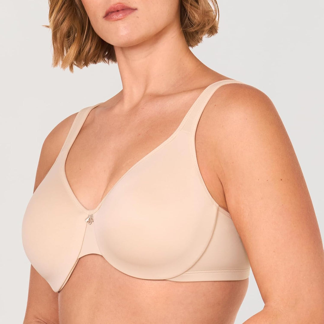 DELIMIRA Damen Minimizer BH mit Bügel Grosse Brüste Starker Halt Seamless Tshirt BHS Soft 70F Beige,