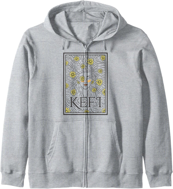Kefi Joy Blumen Freude Griechisch Farbstrich Griechenland Kapuzenjacke