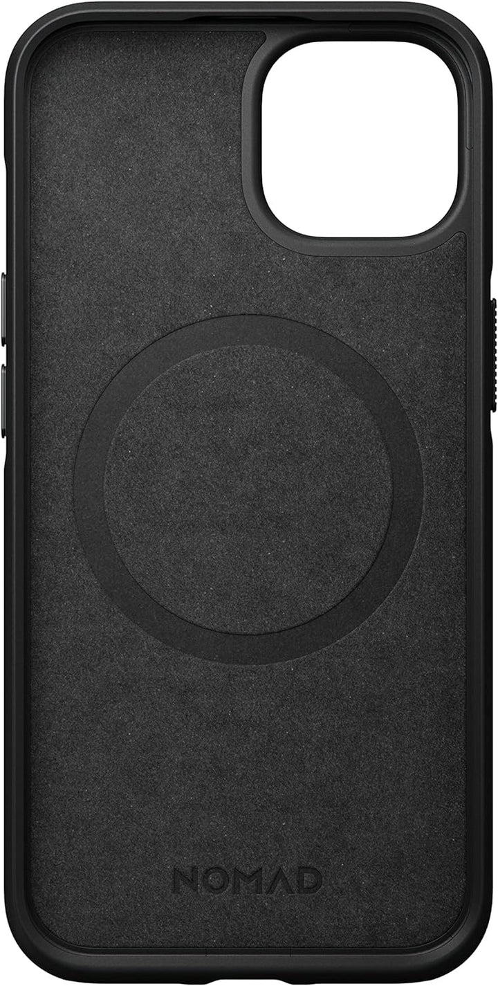NOMAD Modern Leather Case für iPhone 14 | Schutzhülle aus Polycarbonat und hochwertigem Echtleder |
